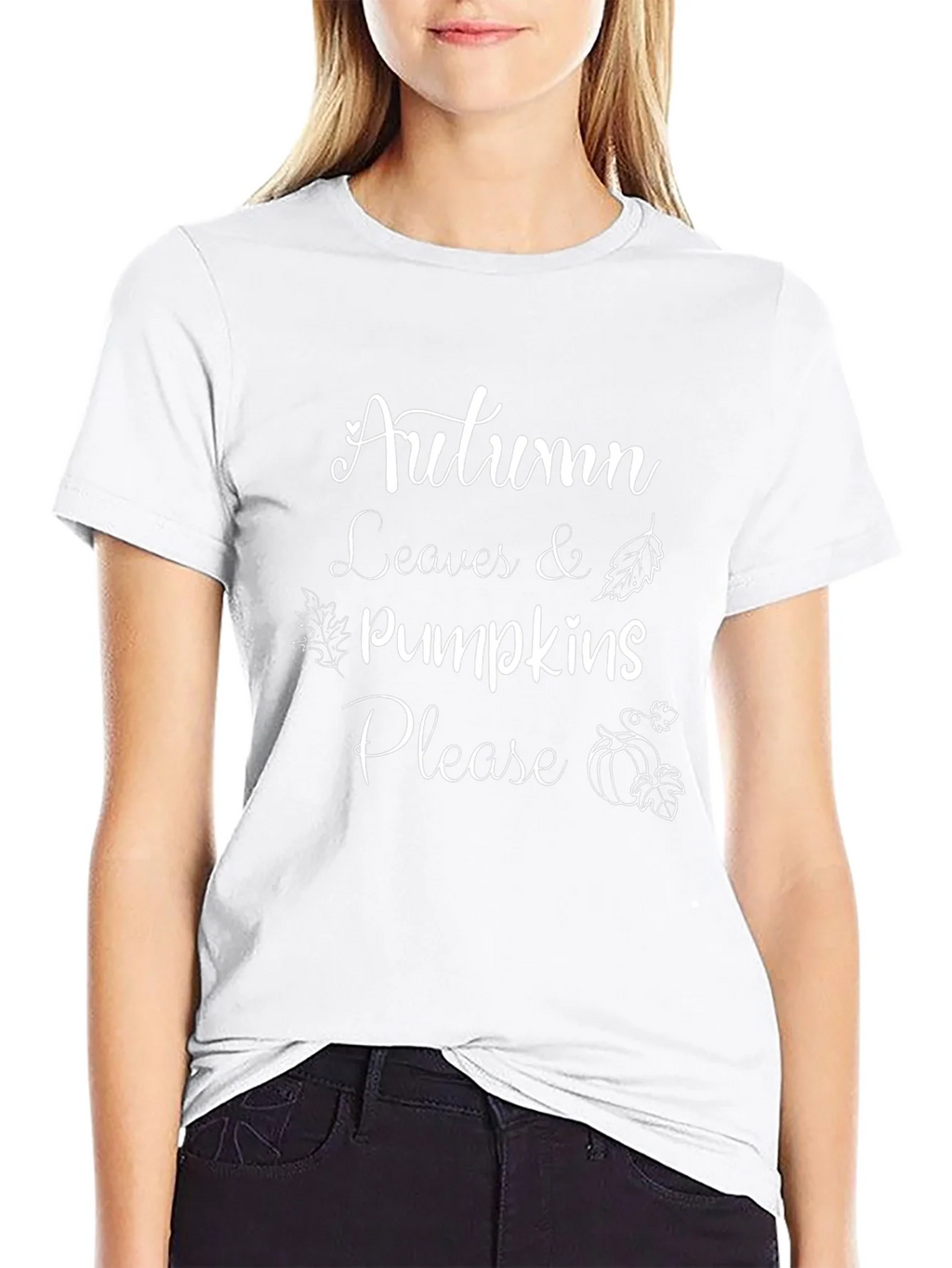 Autumn Leaves & Pumpkins Please T-Shirt product image 7