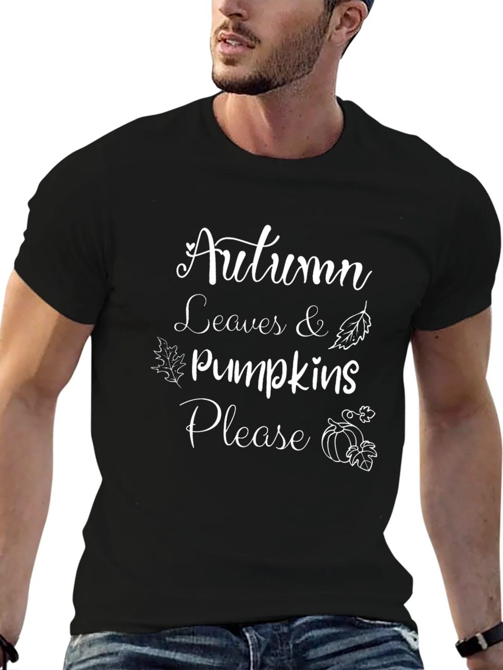 Autumn Leaves & Pumpkins Please T-Shirt product image 5