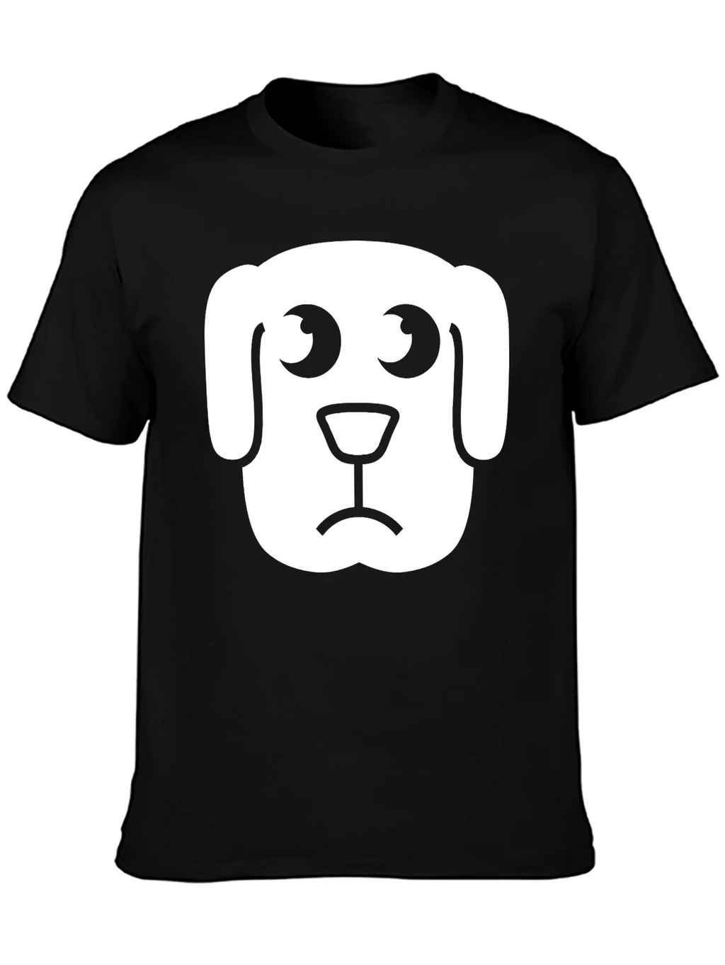 Sad Dog Graphic Tee - Black Cotton T-Shirt product image 3