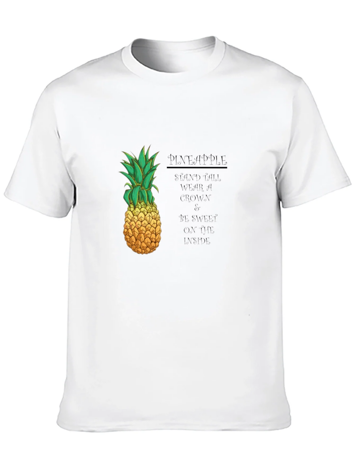 Pineapple Graphic Black T-Shirt - Stand Tall Wear a Crown product image 9
