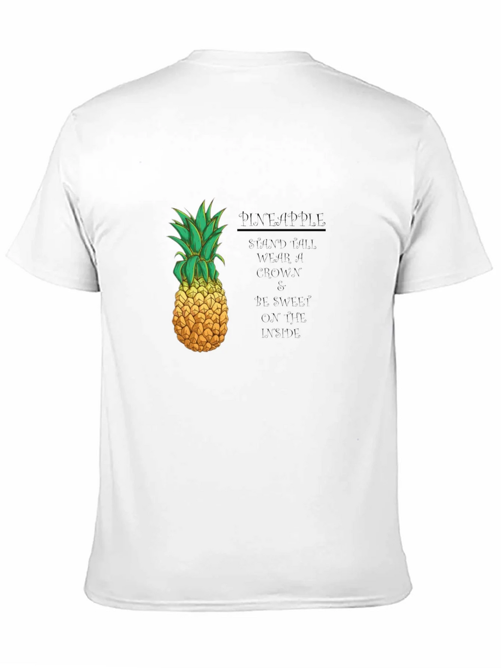 Pineapple Graphic Black T-Shirt - Stand Tall Wear a Crown product image 10
