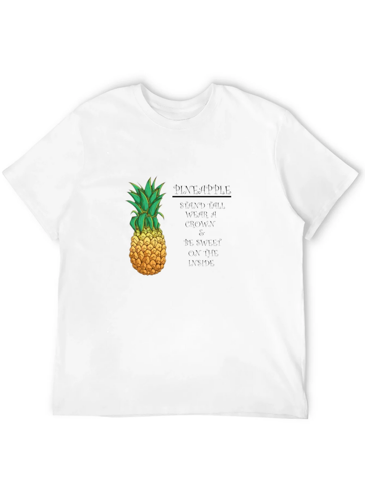 Pineapple Graphic Black T-Shirt - Stand Tall Wear a Crown product image 11