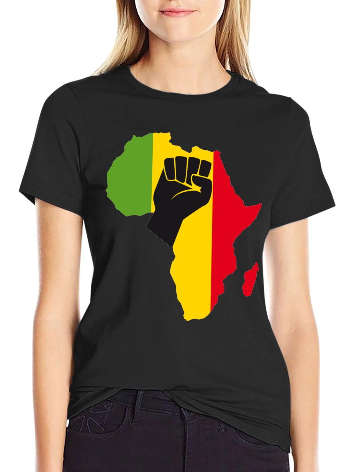 Africa Fist T-Shirt - Black Power Pride Tee product image 2