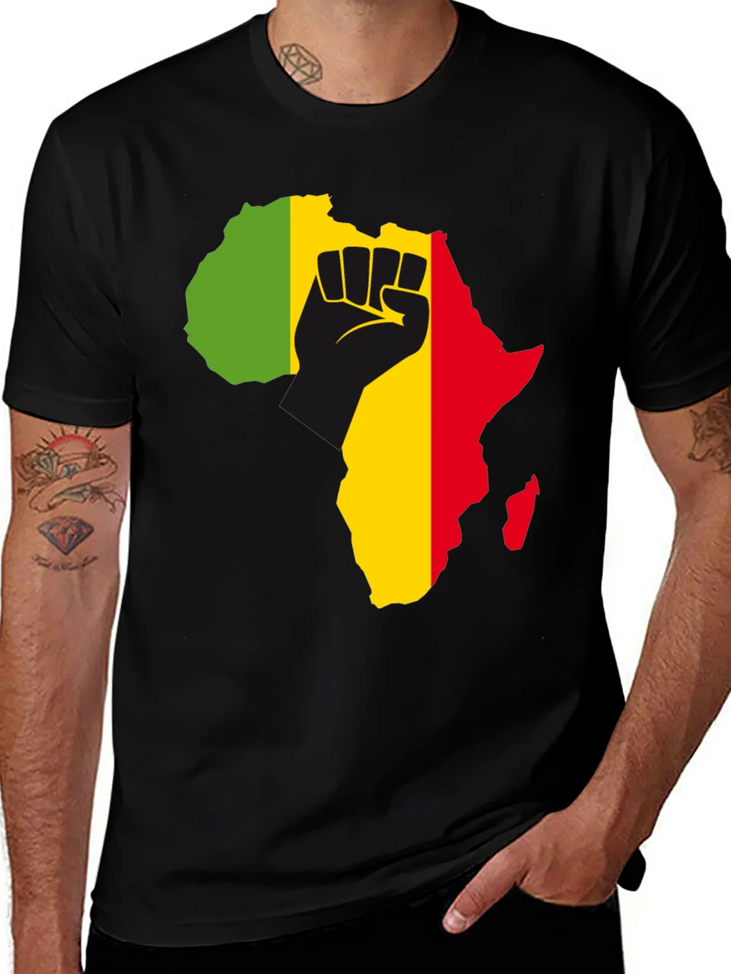 Africa Fist T-Shirt - Black Power Pride Tee product image 1