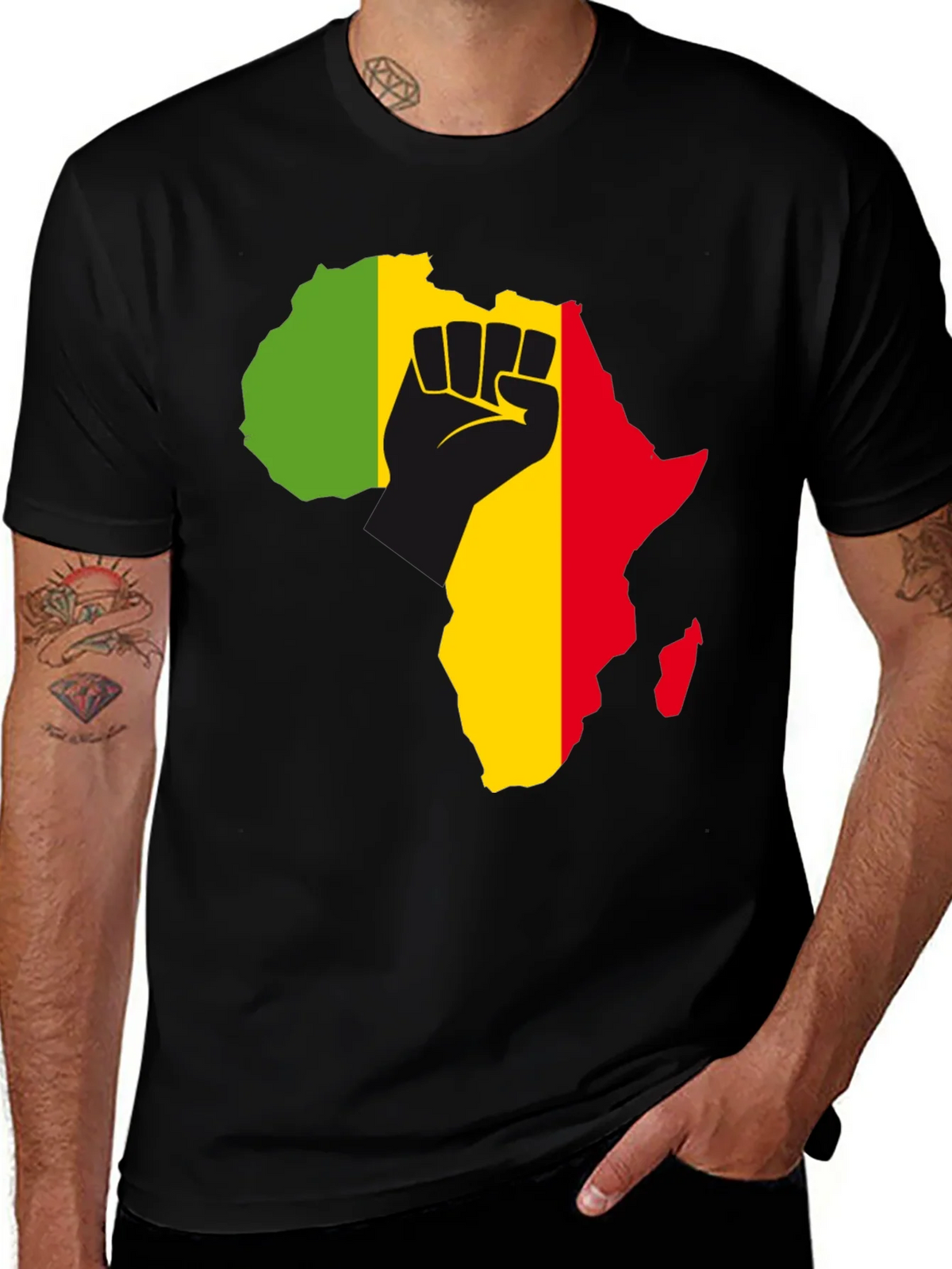 Africa Fist T-Shirt - Black Power Pride Tee product image 1