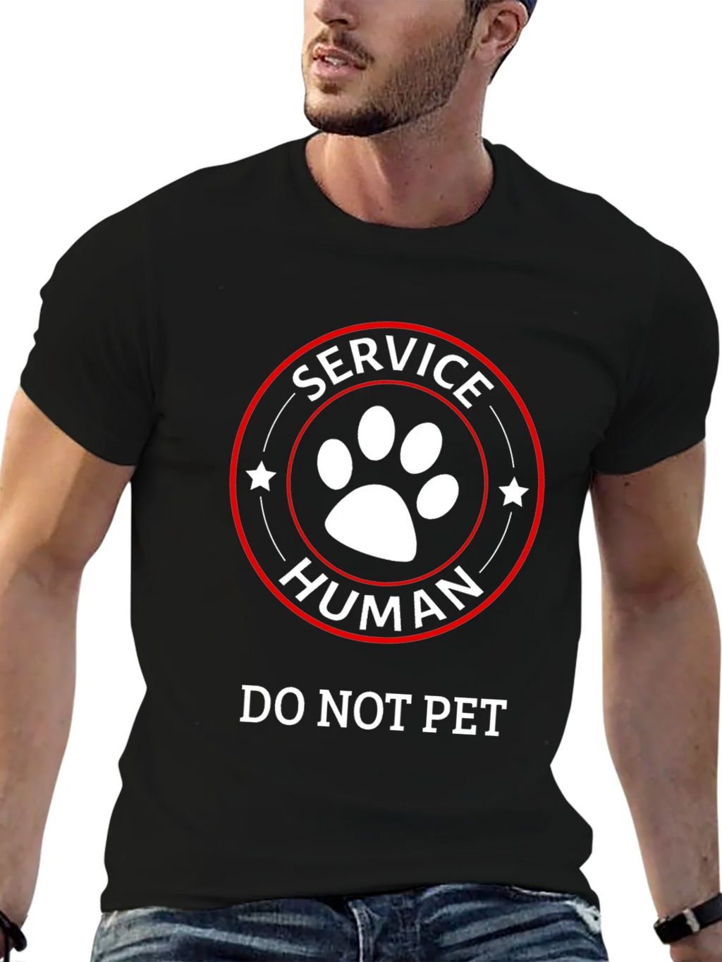 Service Human T-Shirt - Do Not Pet Funny Tee product image 6