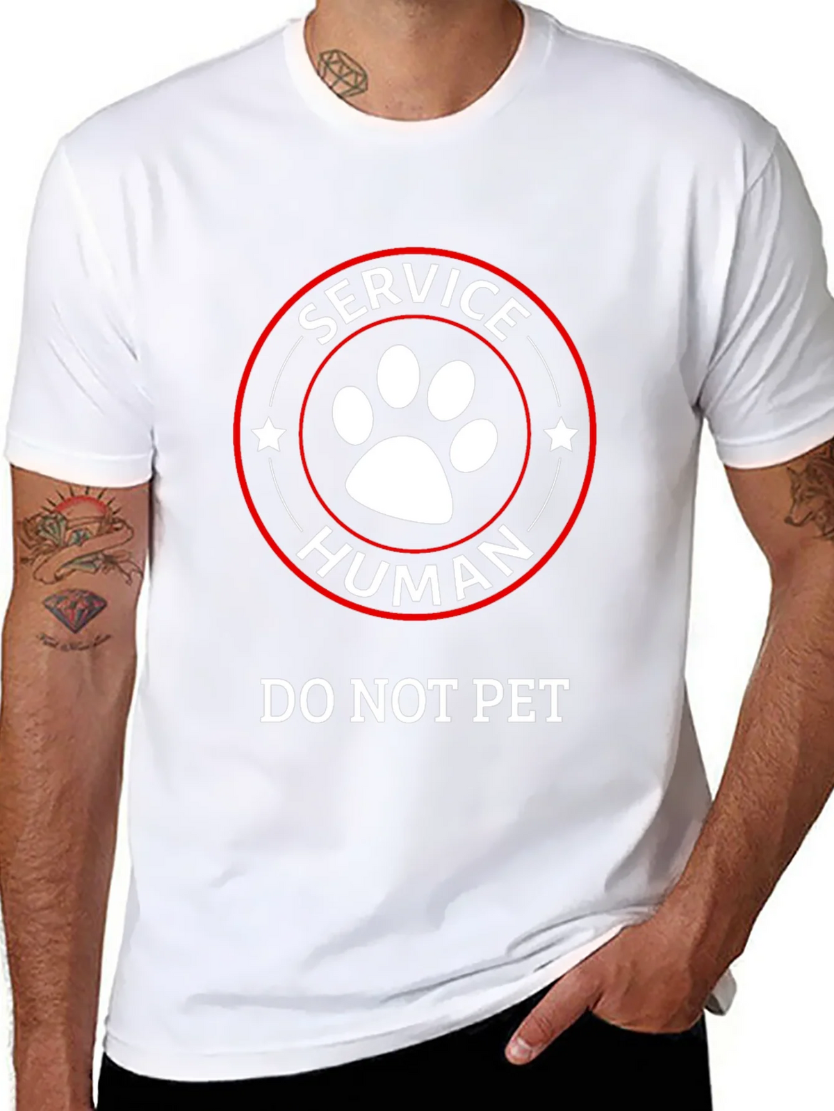 Service Human T-Shirt - Do Not Pet Funny Tee product image 7