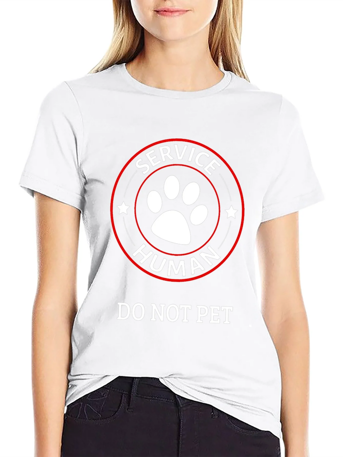 Service Human T-Shirt - Do Not Pet Funny Tee product image 8