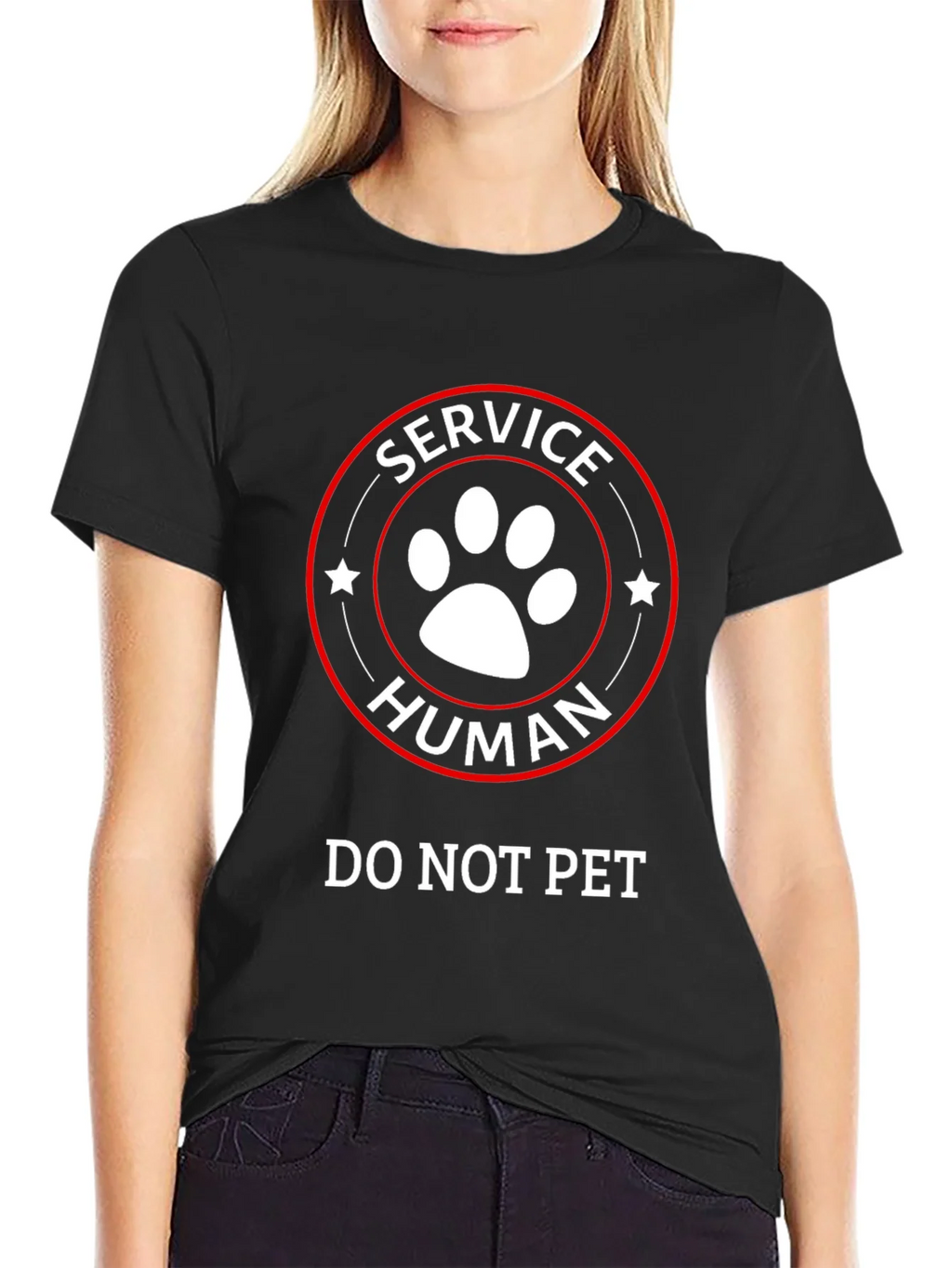 Service Human T-Shirt - Do Not Pet Funny Tee product image 2