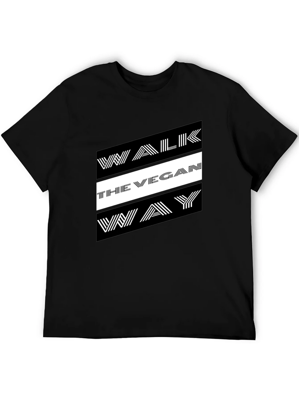 Walk The Vegan Way Graphic Tee - Black product image 5
