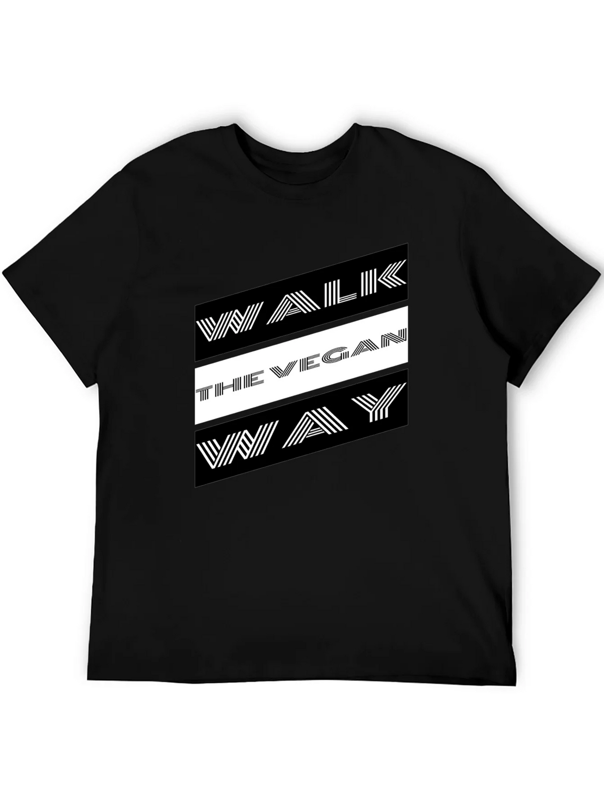 Walk The Vegan Way Graphic Tee - Black product image 5