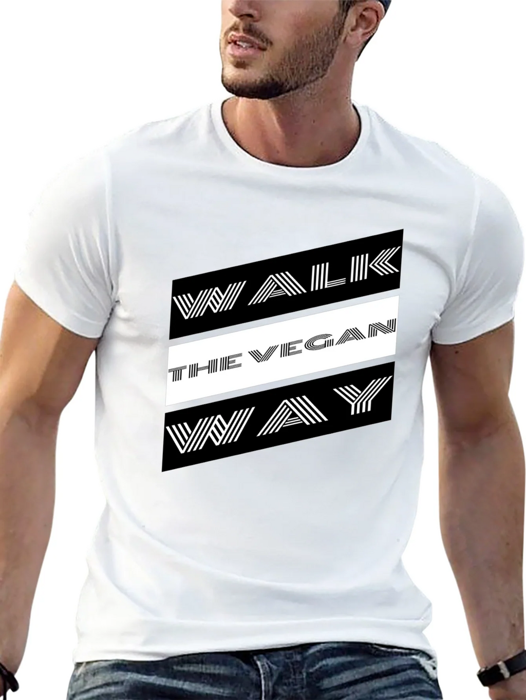 Walk The Vegan Way Graphic Tee - Black product image 12