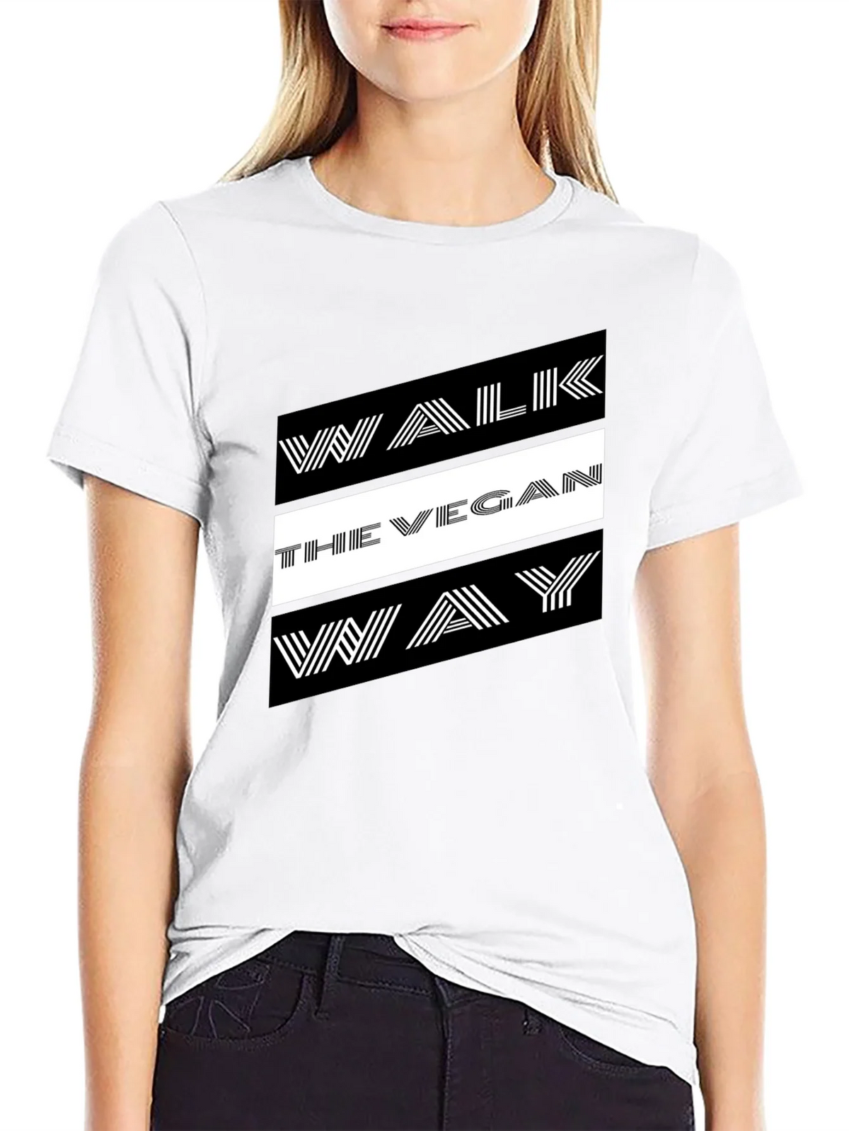 Walk The Vegan Way Graphic Tee - Black product image 8