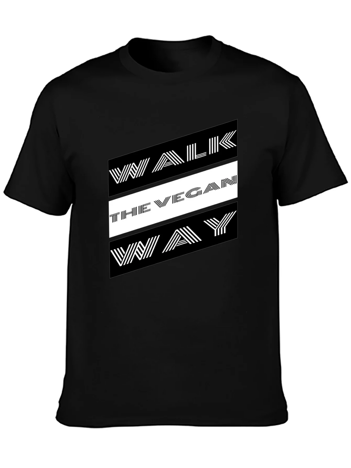 Walk The Vegan Way Graphic Tee - Black product image 3