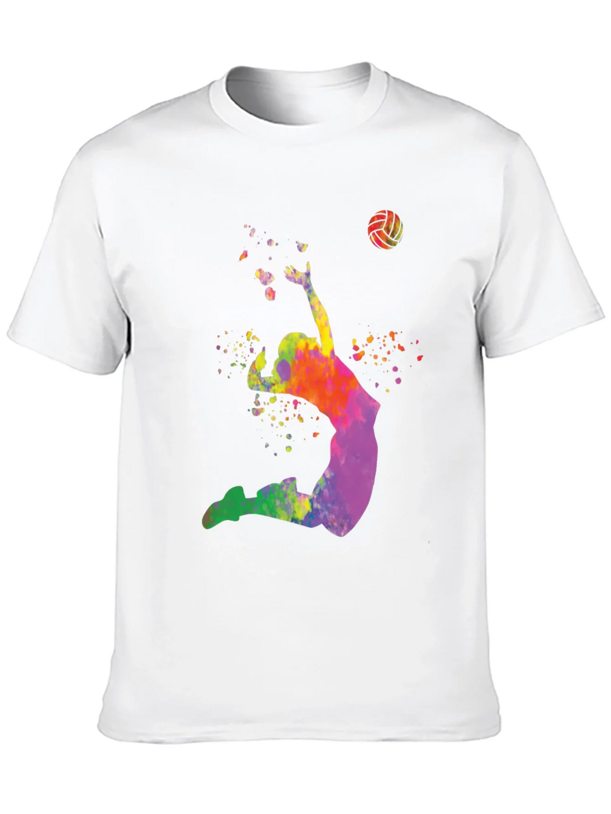 Watercolor Volleyball Player Graphic T-Shirt product image 9
