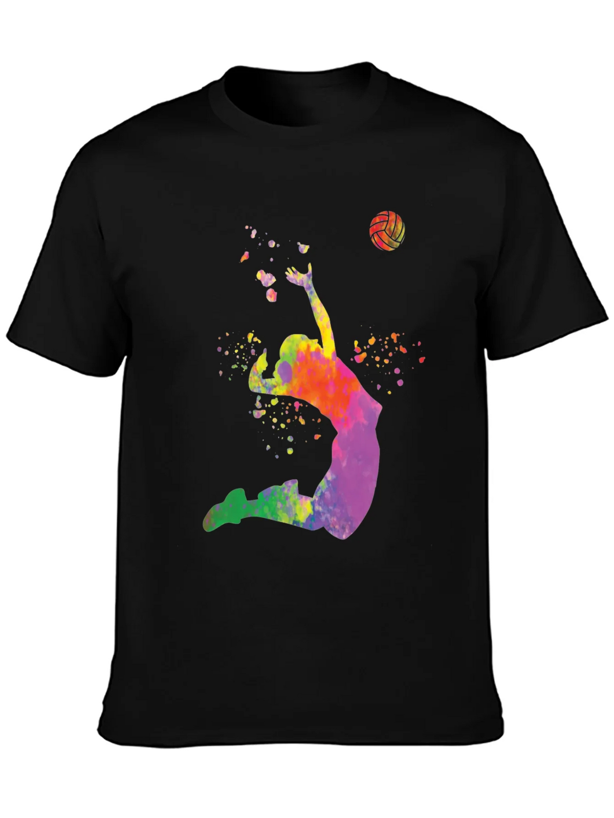 Watercolor Volleyball Player Graphic T-Shirt product image 3