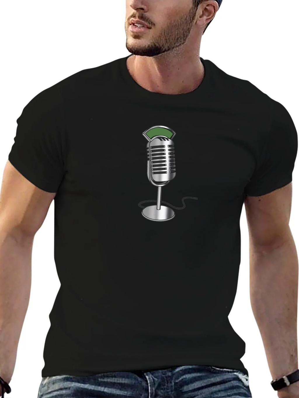 Vintage Microphone Graphic T-Shirt product image 6