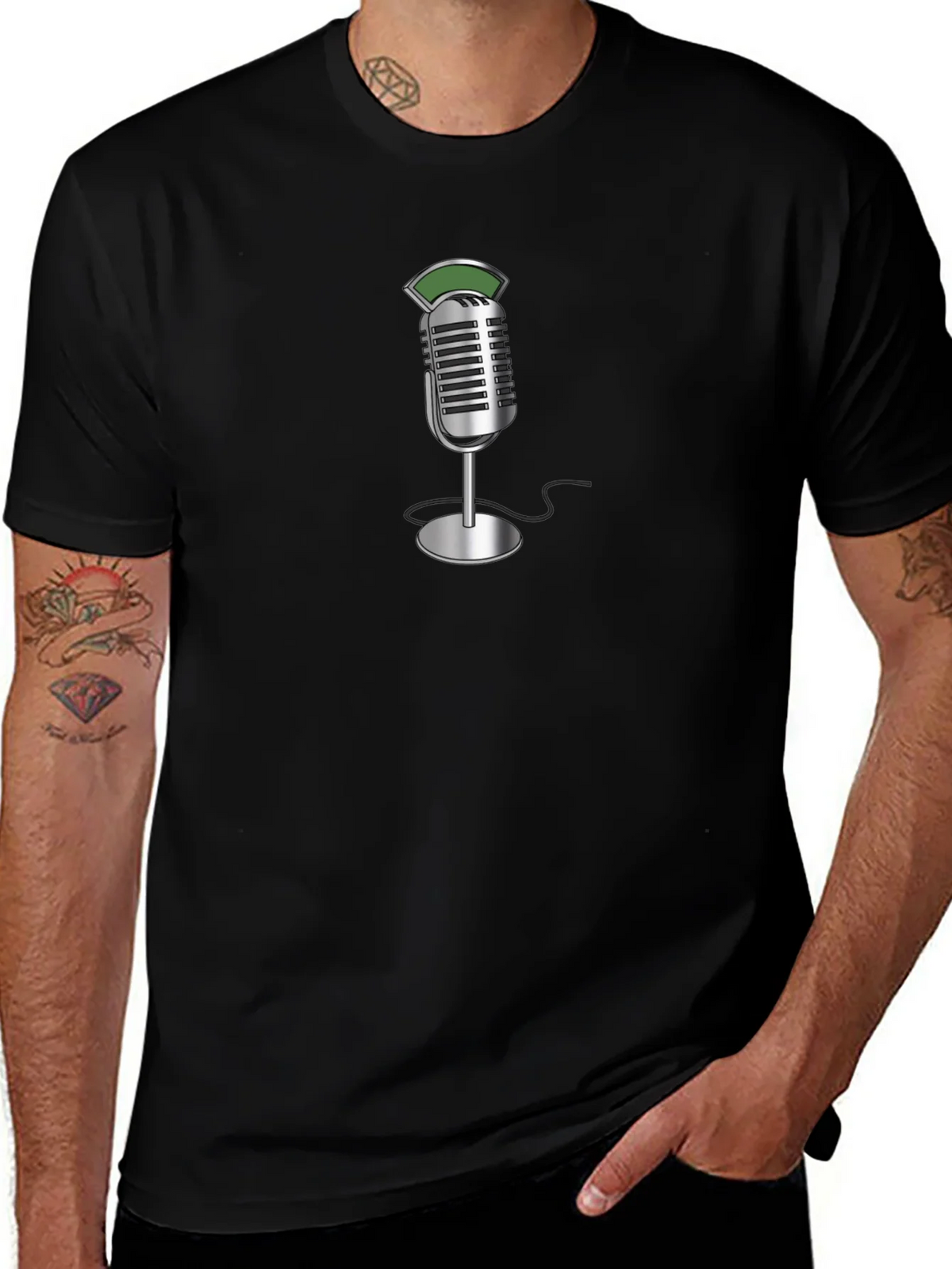 Vintage Microphone Graphic T-Shirt product image 1