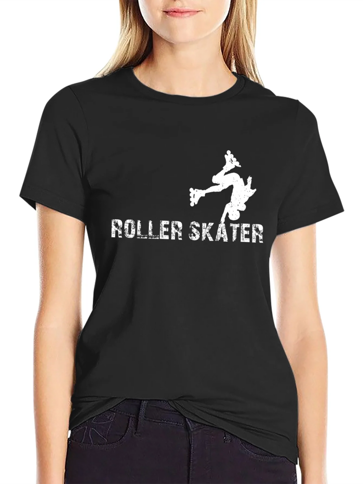Roller Skater T-Shirt - Black Graphic Tee product image 2