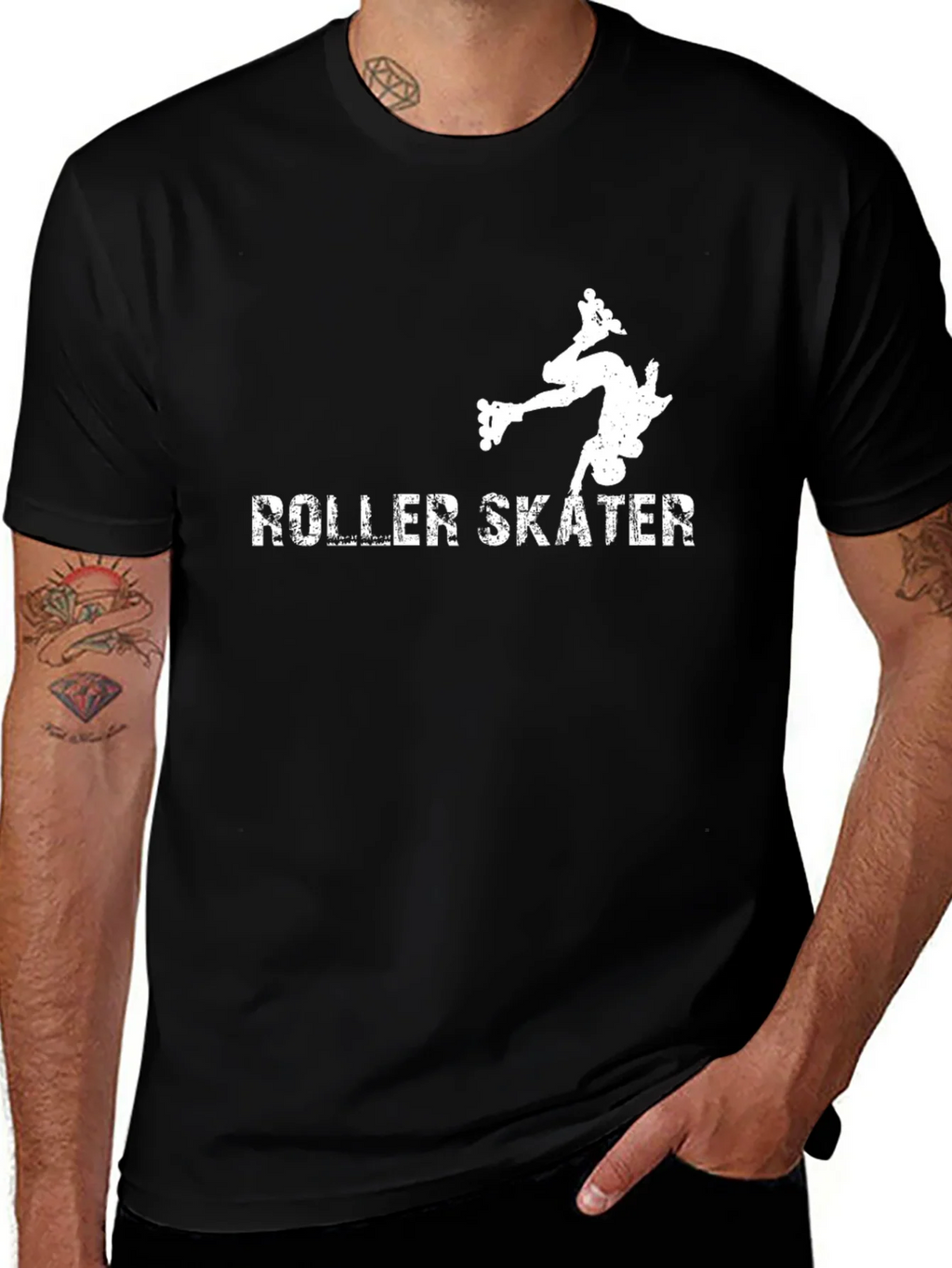 Roller Skater T-Shirt - Black Graphic Tee product image 1