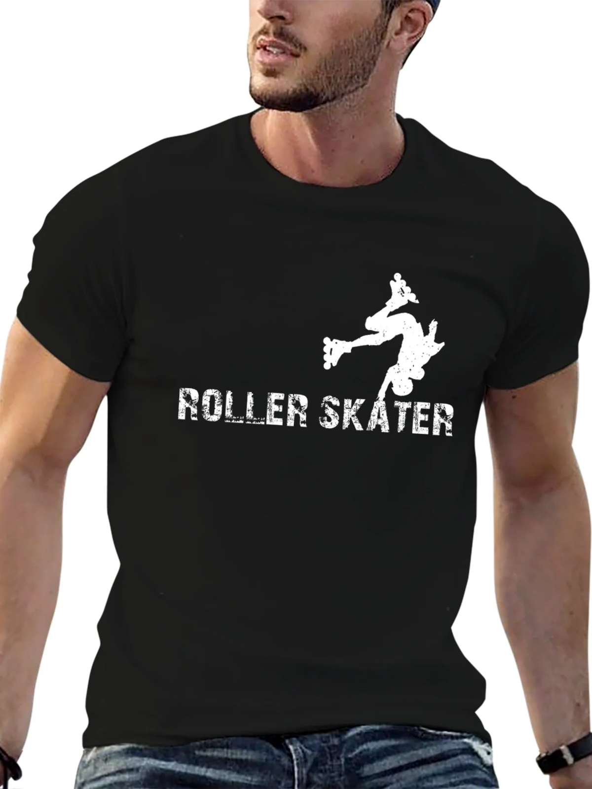 Roller Skater T-Shirt - Black Graphic Tee product image 6