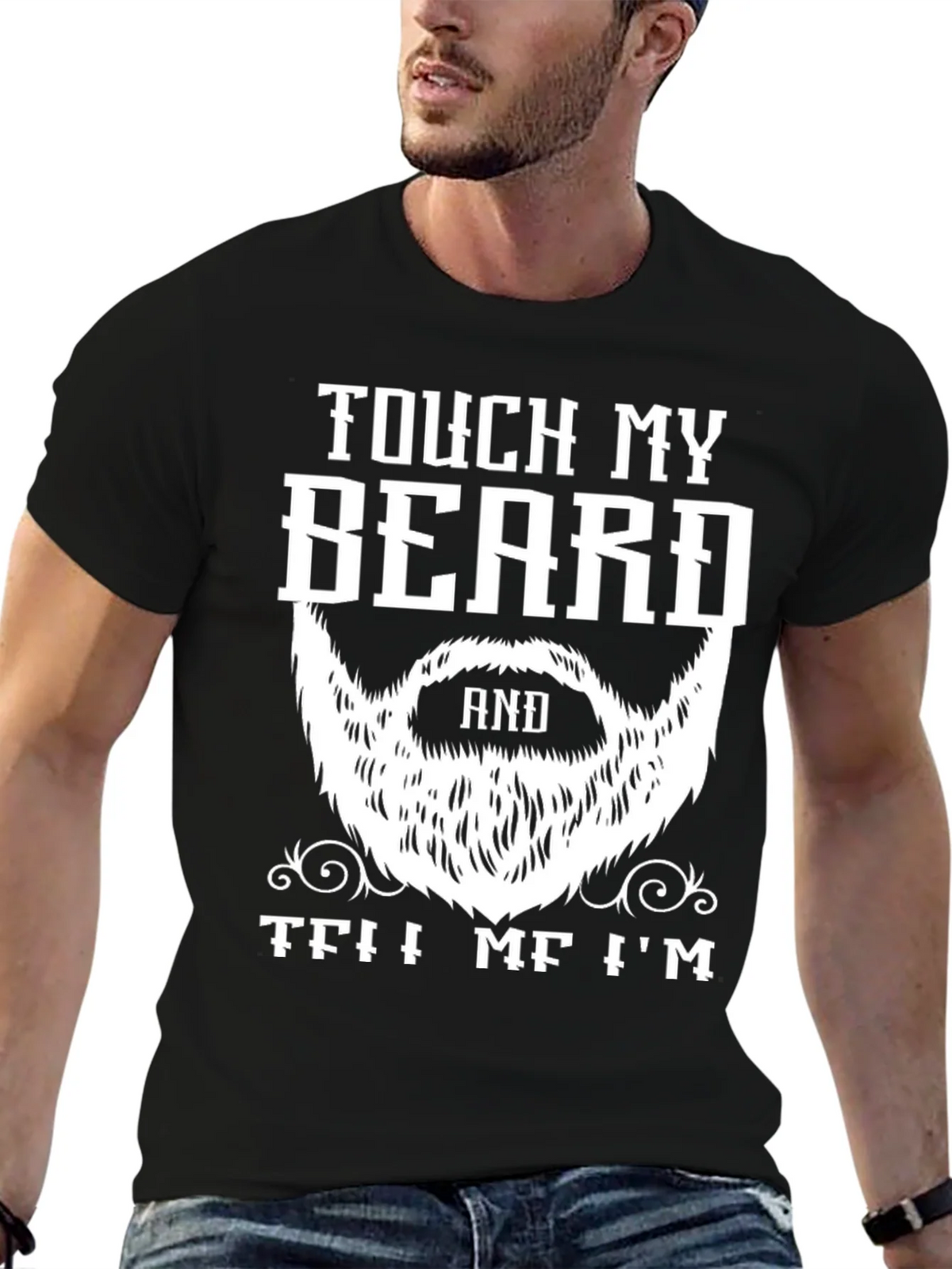 Touch My Beard T-Shirt Funny Bearded Man Tee product image 6