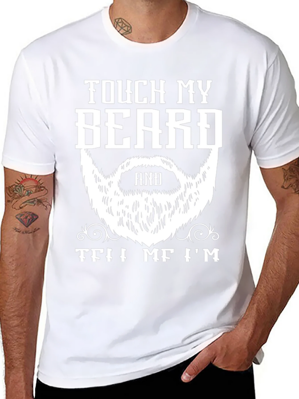Touch My Beard T-Shirt Funny Bearded Man Tee product image 7