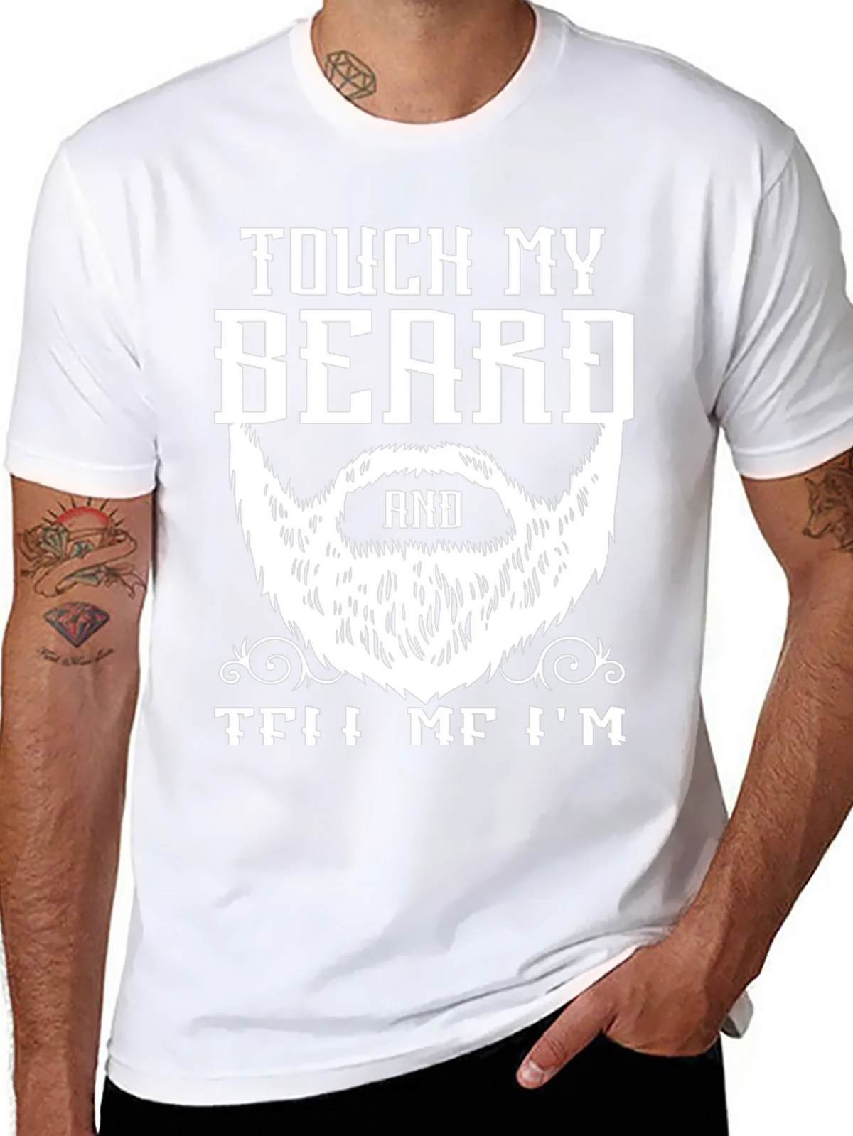 Touch My Beard T-Shirt Funny Bearded Man Tee product image 7