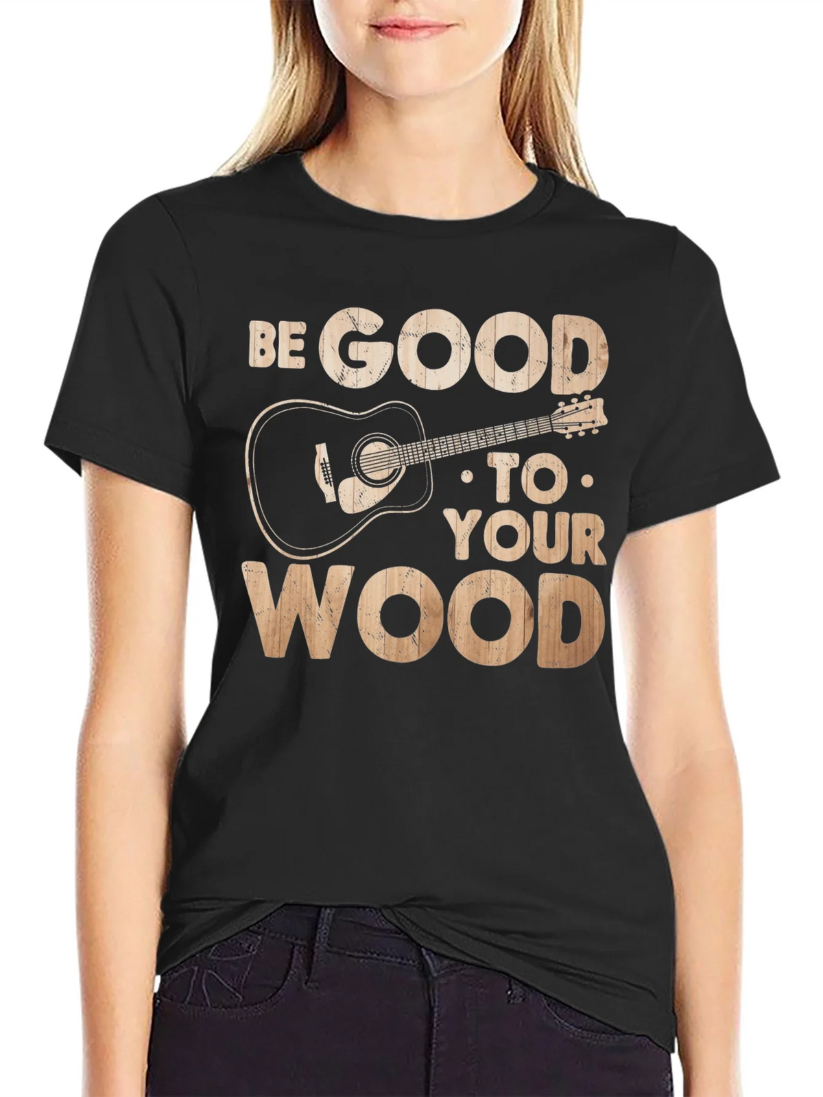 Be Good To Your Wood Guitar Graphic Tee product image 2