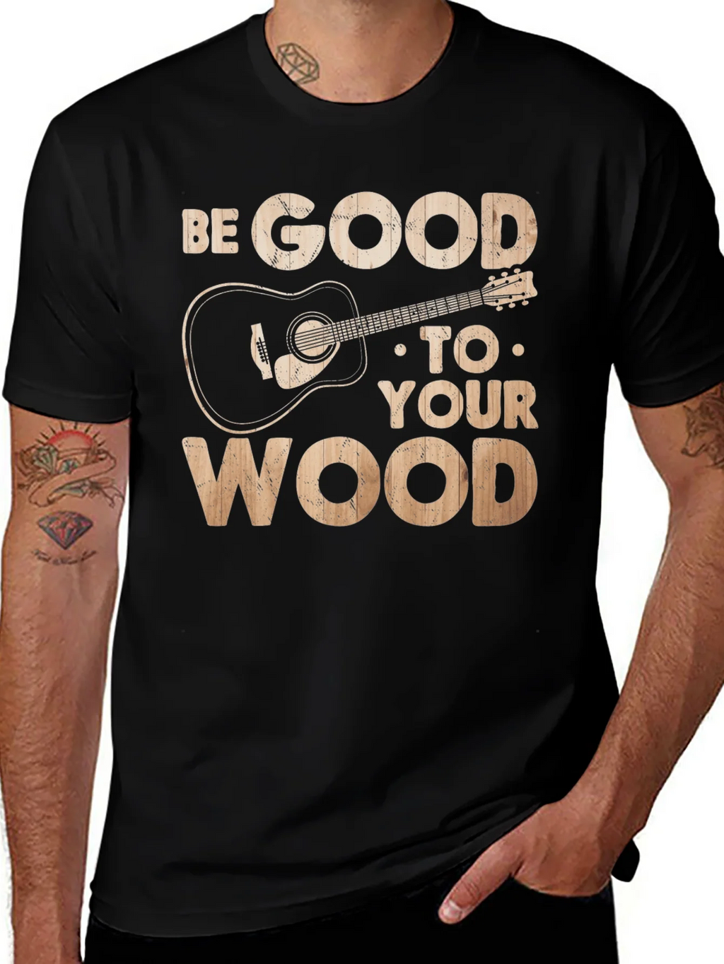 Be Good To Your Wood Guitar Graphic Tee product image 1