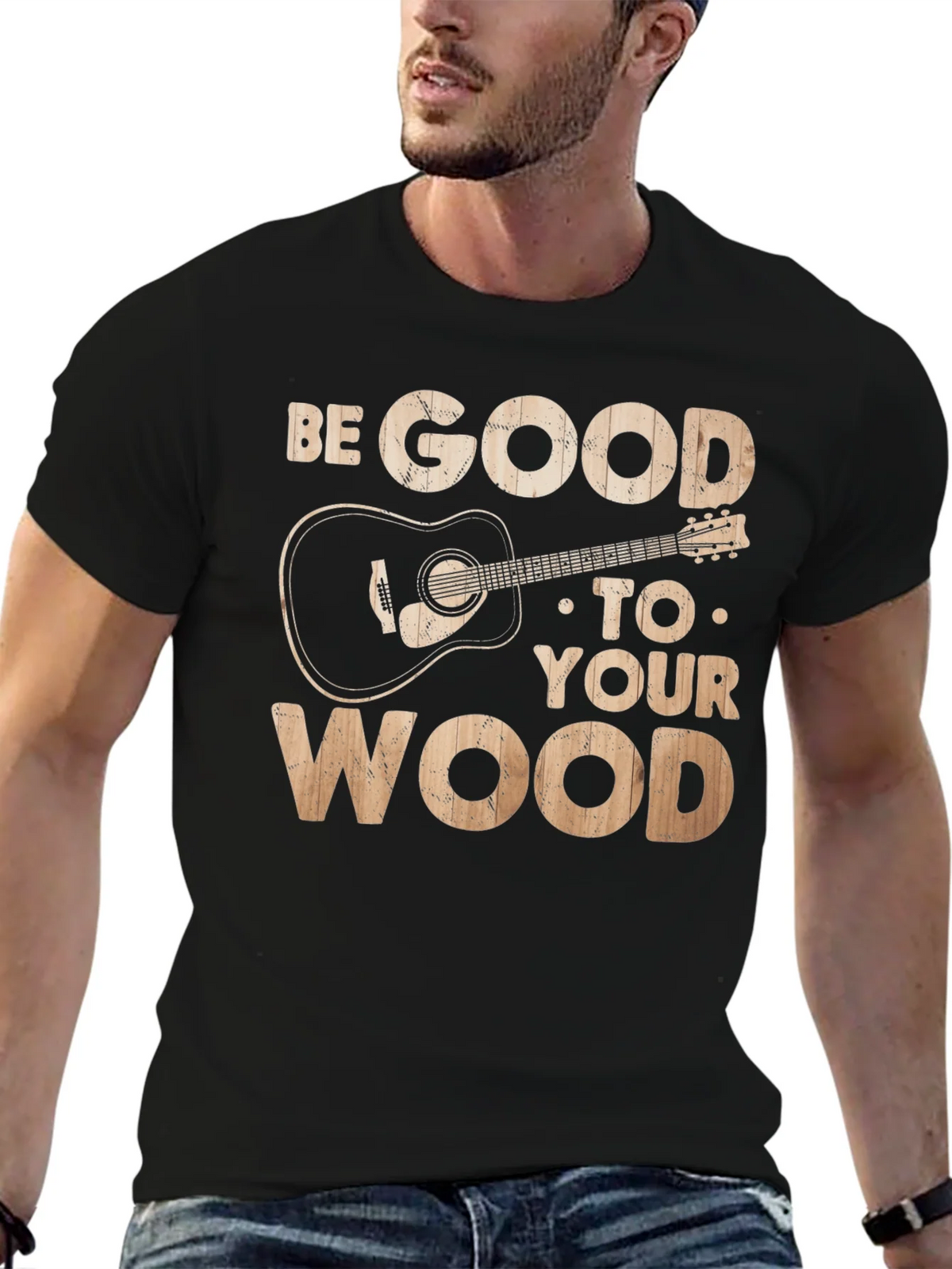 Be Good To Your Wood Guitar Graphic Tee product image 6