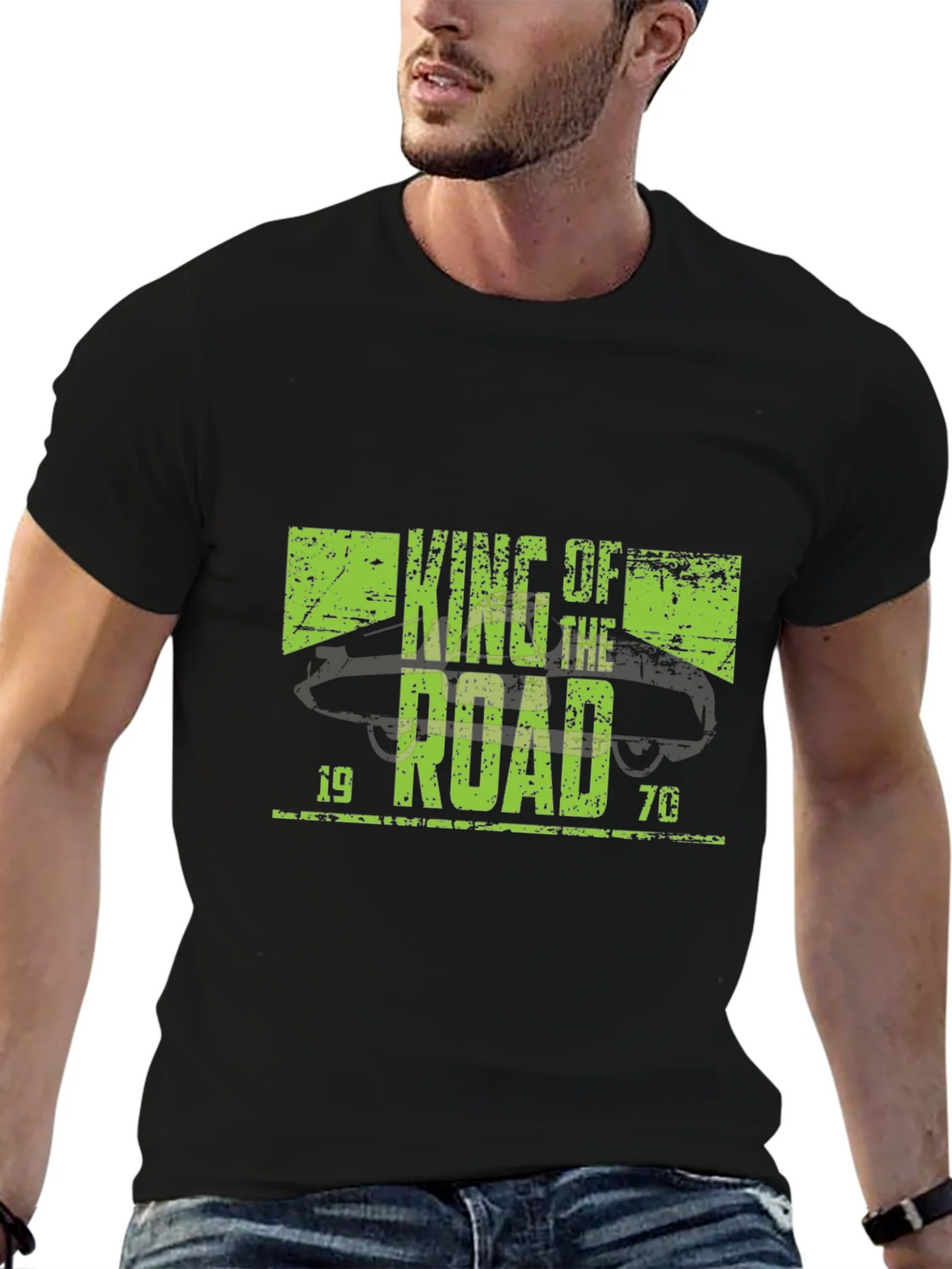 King of the Road 1970 Black T-Shirt product image 6