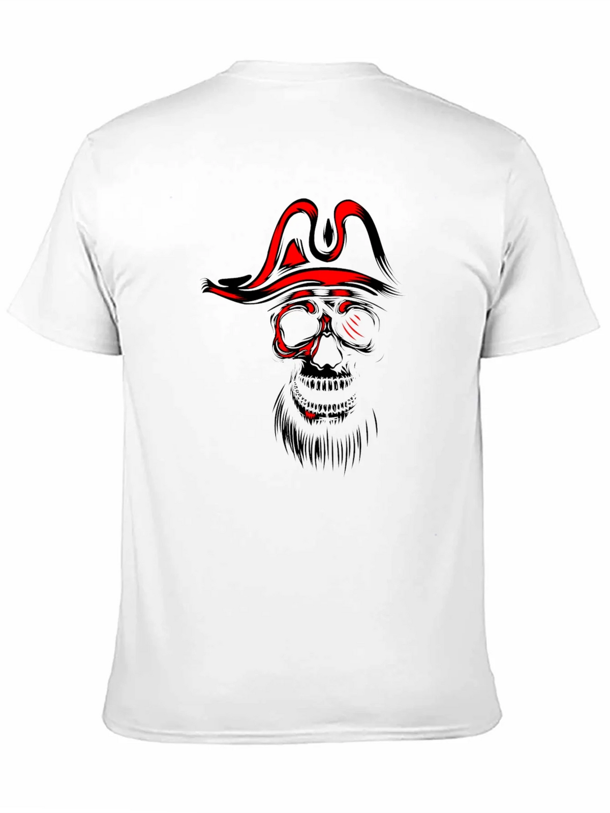 Pirate Skull Graphic T-Shirt - Black Cotton Tee product image 4
