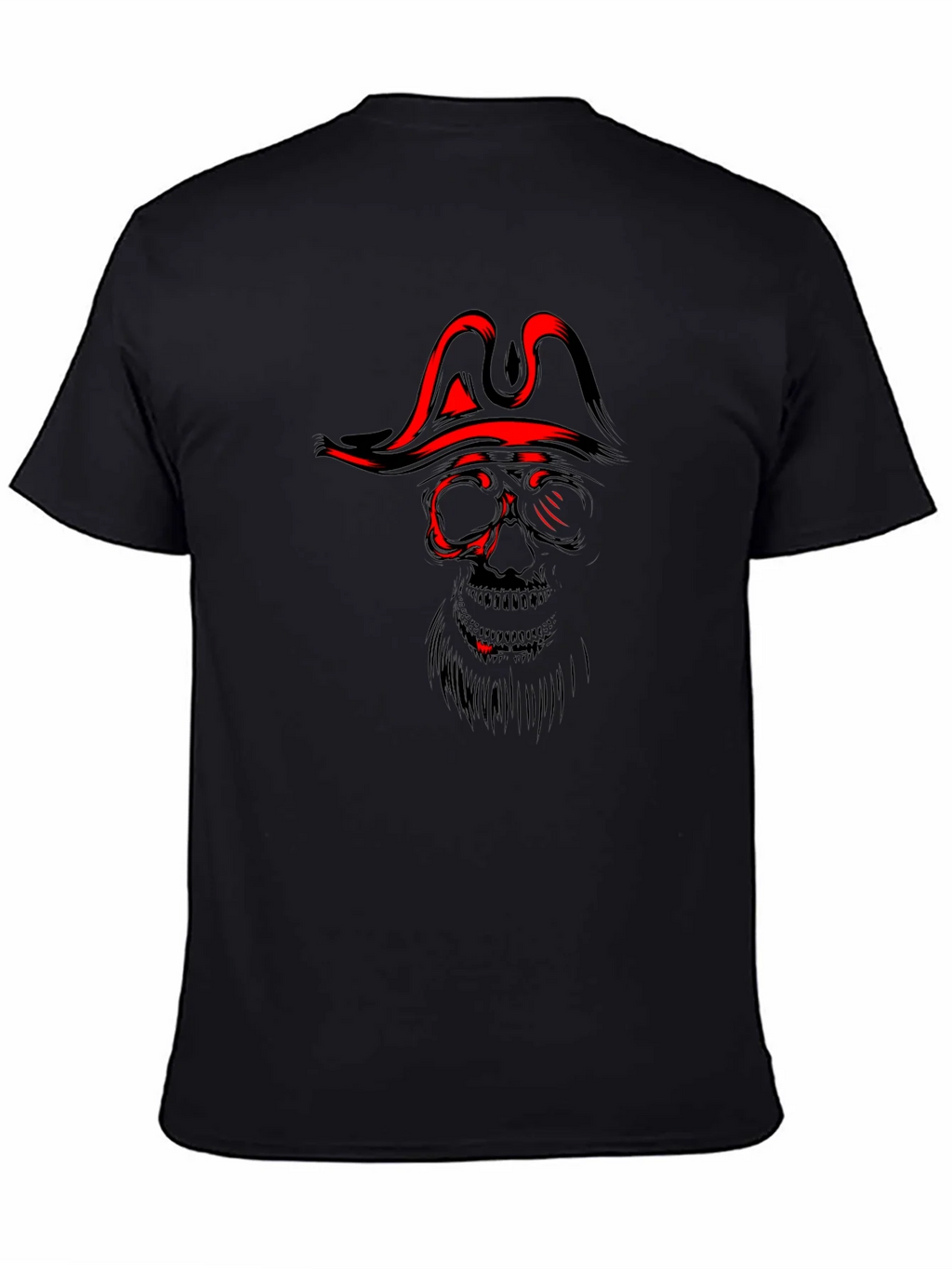 Pirate Skull Graphic T-Shirt - Black Cotton Tee product image 1