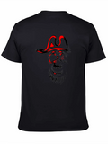 Pirate Skull Graphic T-Shirt - Black Cotton Tee product image 1