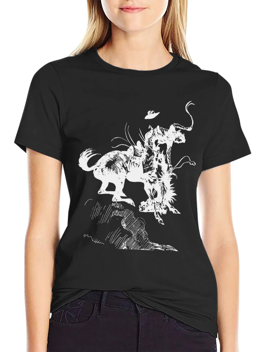Black Graphic Tee - Bronco Rider T-Shirt product image 2