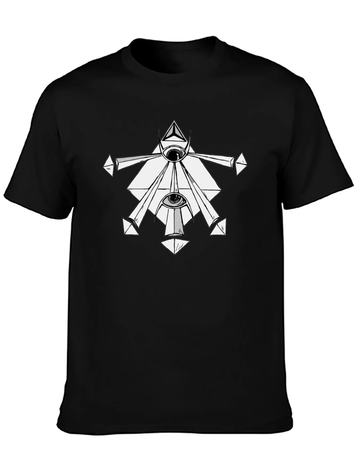 Mystic Eye Graphic Tee - Black Cotton T-Shirt product image 3