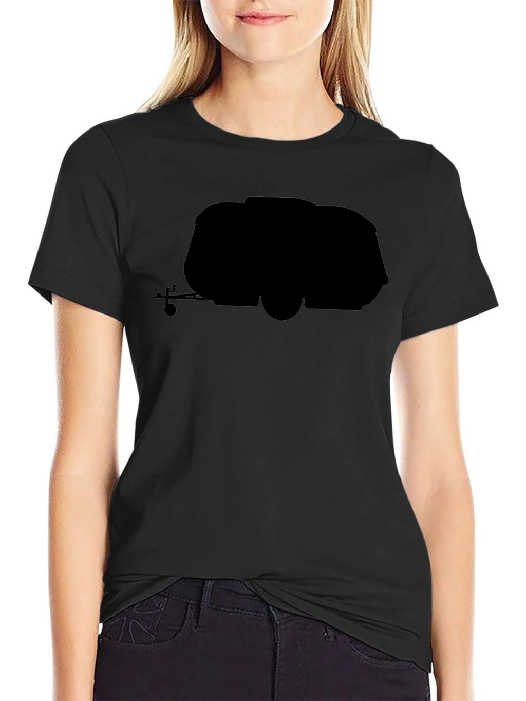 Retro Camper Black T-Shirt - Travel in Style product image 2