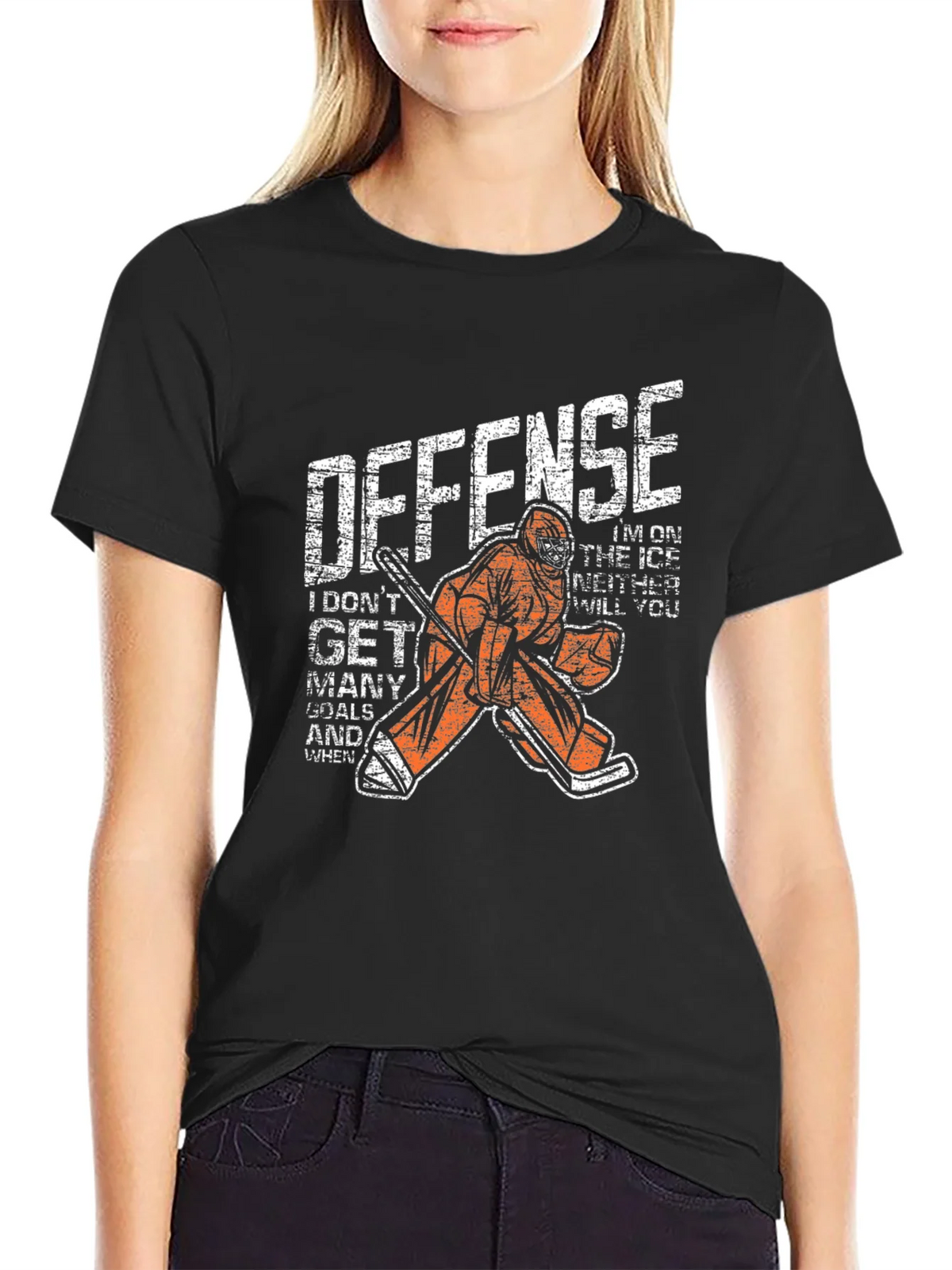 Hockey Goalie Defense Graphic T-Shirt product image 2