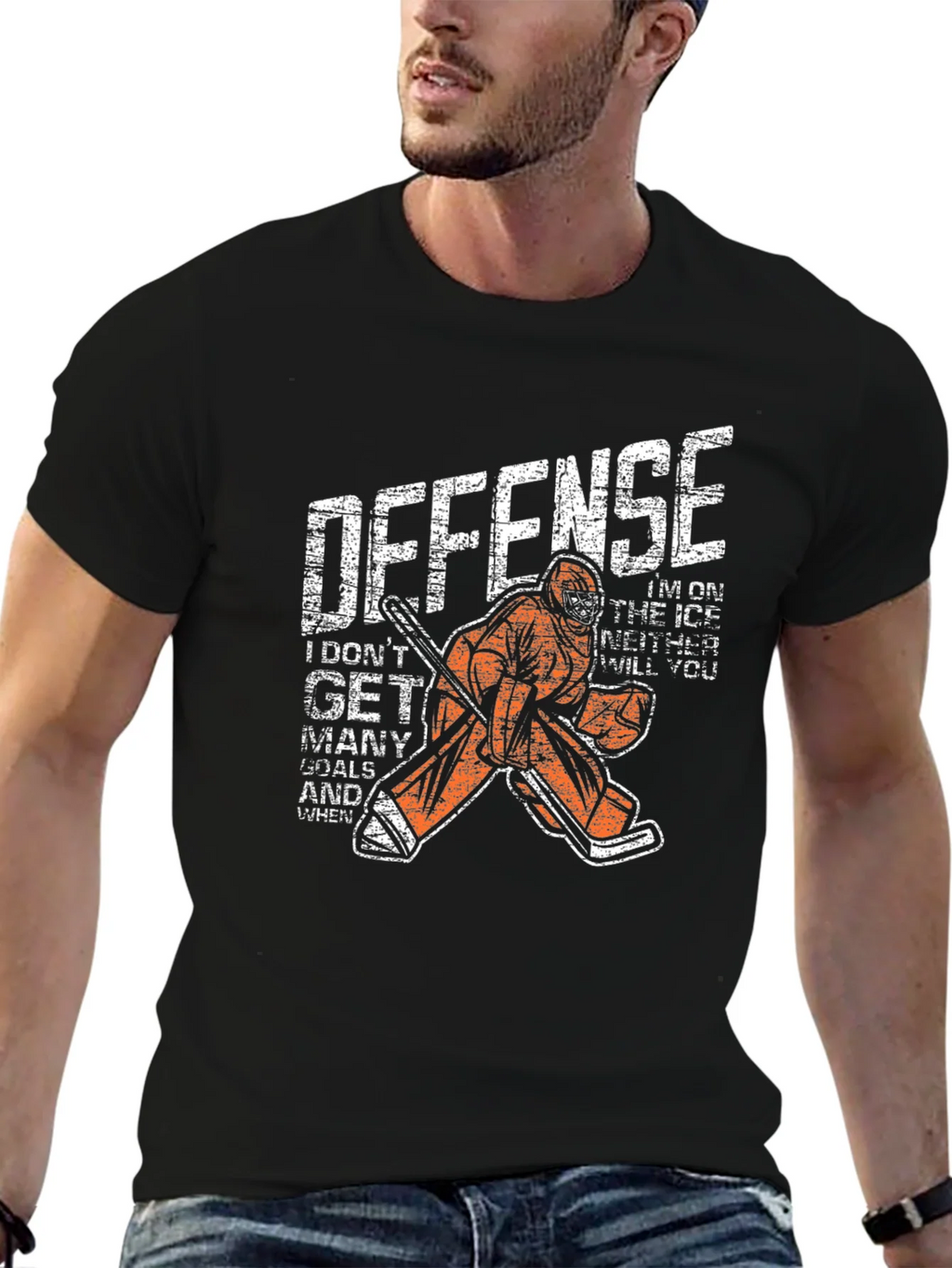 Hockey Goalie Defense Graphic T-Shirt product image 6