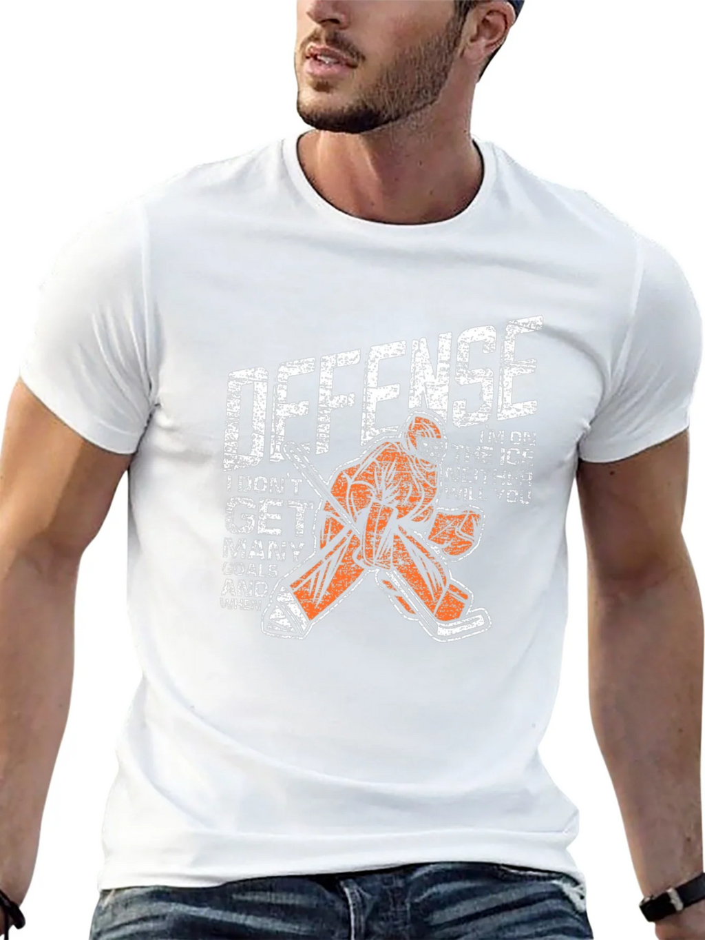 Hockey Goalie Defense Graphic T-Shirt product image 12