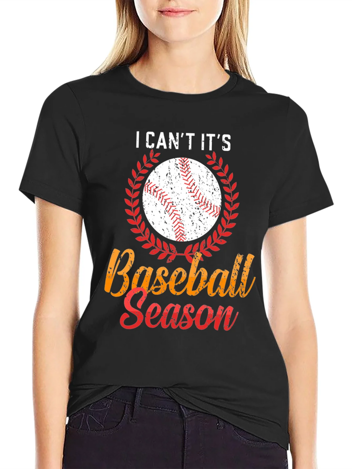 I Cant Its Baseball Season Graphic T-Shirt product image 2