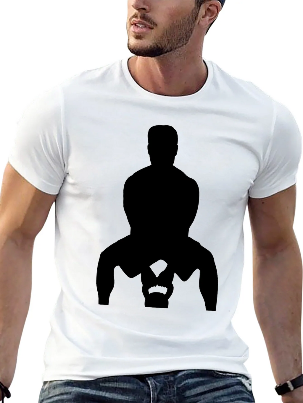 Silhouette Kettlebell Workout T-Shirt product image 12