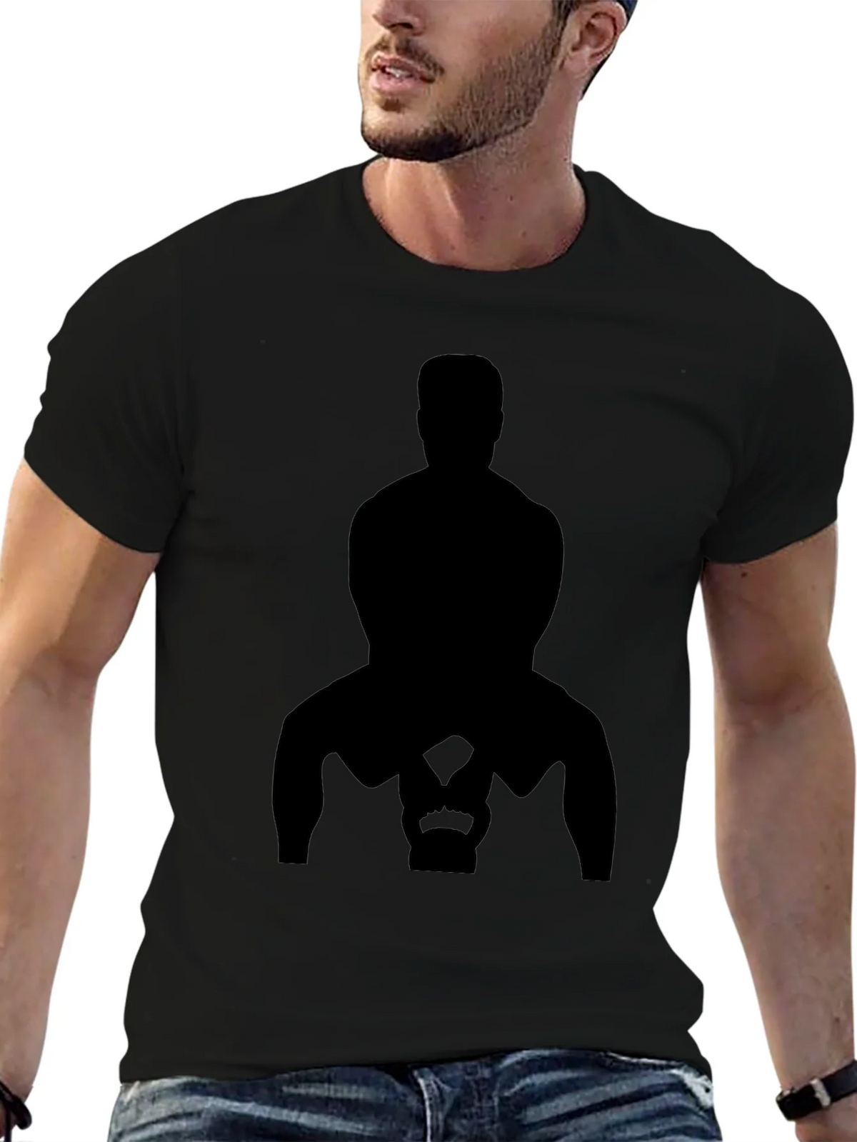 Silhouette Kettlebell Workout T-Shirt product image 6