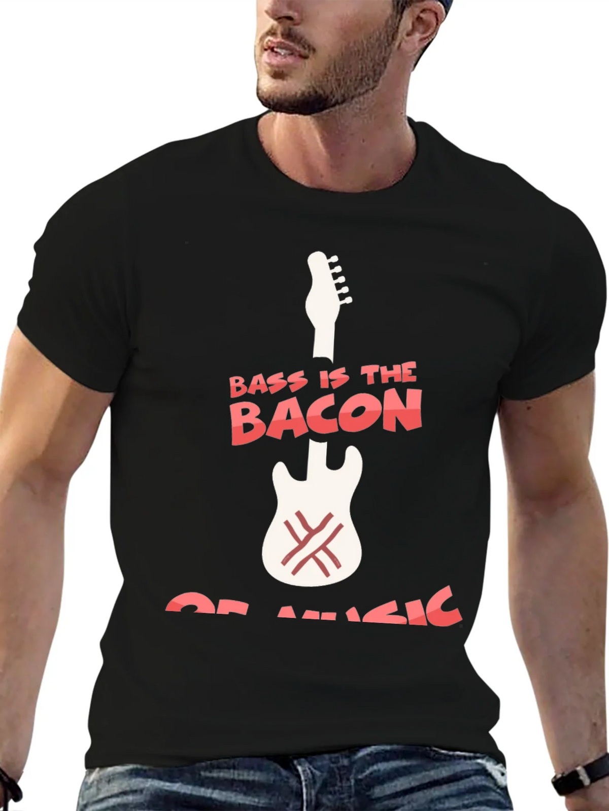 Bass Is The Bacon Of Music Graphic T-Shirt product image 6