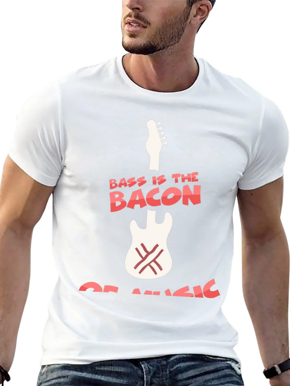 Bass Is The Bacon Of Music Graphic T-Shirt product image 12