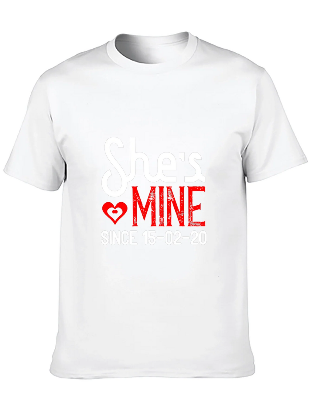 Shes Mine T-Shirt Anniversary Valentines Day product image 9