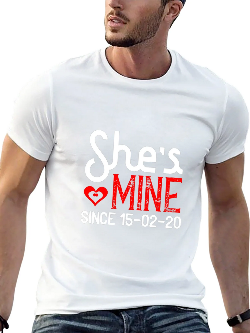Shes Mine T-Shirt Anniversary Valentines Day product image 12