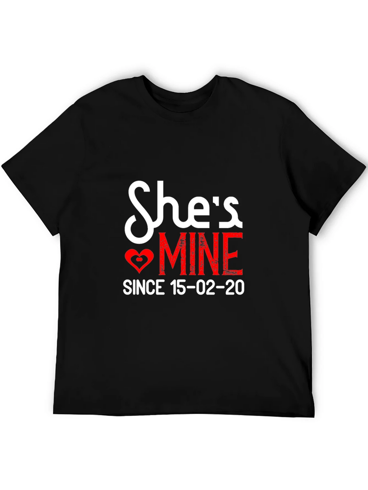 Shes Mine T-Shirt Anniversary Valentines Day product image 5