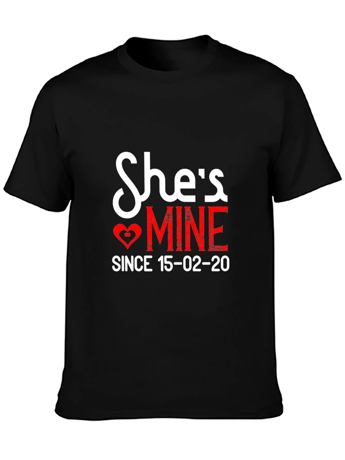 Shes Mine T-Shirt Anniversary Valentines Day product image 3